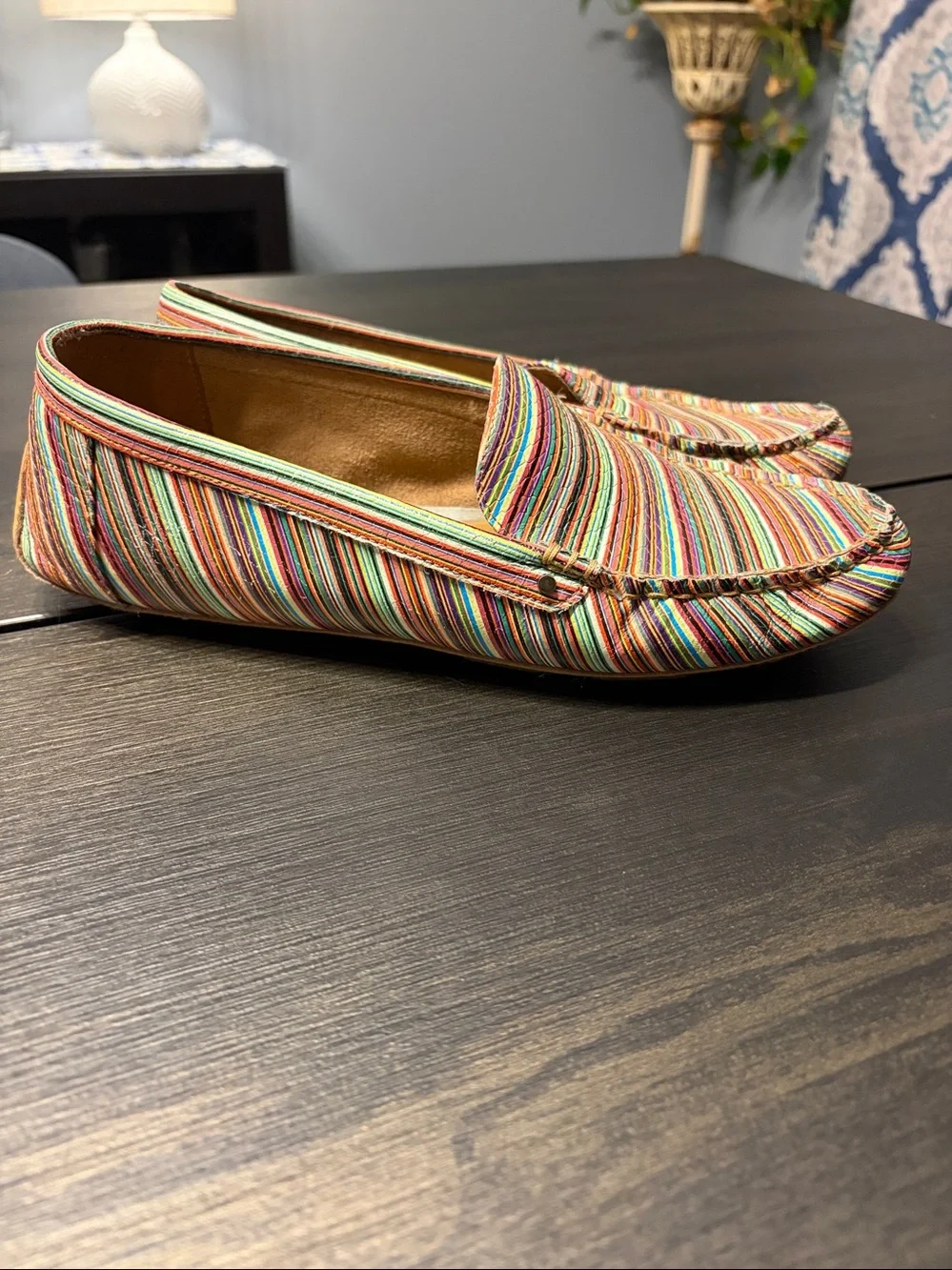 Aerosoles Bleeker Multistripe Leather Driving Loafers